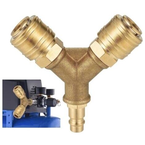 Voies Raccord Air Comprimé, 1/4 Pouce Connecteur d'air Comprimé, Distributeur d’Air Co (1/4)