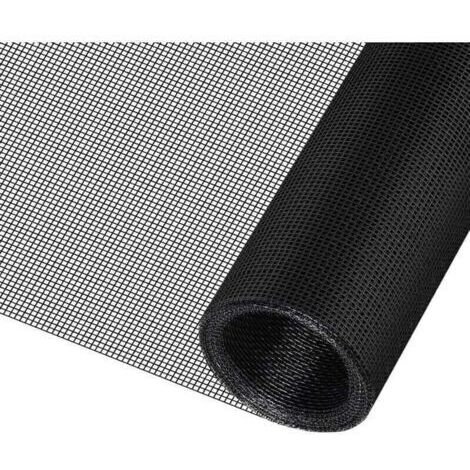 300x120cm Moustiqueres Fenêtre, Résistant aux UV Anti Insecte Moustiquaire pour Fenêtre, DIY Rouleau Moustiquaire Fenetre Enroulable, Toile Moustiquaire Porte, Tissu moustiquaire au mètre(Noir) (1/4)