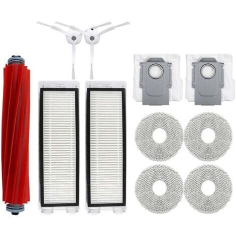 Compatible avec les accessoires d'aspirateur robot Roborock P10/Qrevo, brosse principale, filtre, brosse latérale, sac à poussière, serpillière, liquide de nettoyage (ensemble 1) (1/4)