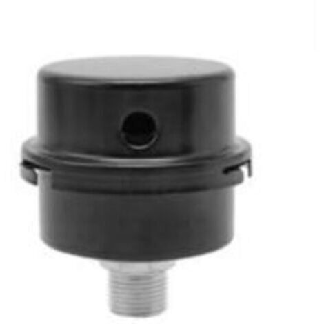 Silencieux de Filtre à Air, Filetage 3/8" 16mm Filtre Silencieux Pièces pour Compresseur d'Air, Noir (Rond - Métal) (1/4)