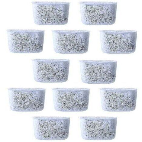 12pcs Filtres à eau à charbon de rechange Filtre non tissé pour cafetières (1/4)