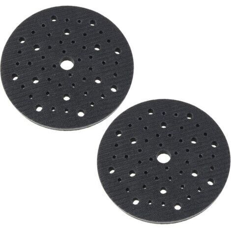 2pcs Éponge Douce Tampon d'interface 150mm Tampon de Ponçage 53 Trous pour Ponceuse Coussin Tampon Résistant aux Chocs Dédiés Remplacement Crochet et Boucle Disques de Ponçage (1/4)