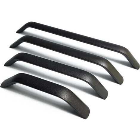 Poignées et boutons de tiroir Cuisine Armoire Porte Poignées Placard Tiroir Chambre Meubles Tirer Entraxe noir 2pcs 96mm (1/4)
