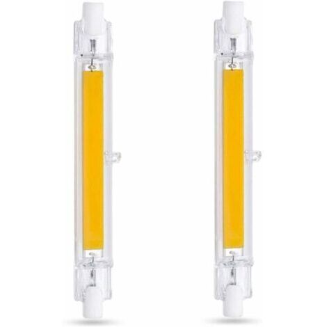 Ampoule LED R7S 118 mm 20 W blanc froid 6000 K, 2000 lm, non dimmable, ampoule LED COB mince R7S 118 mm pour lampe murale/sol, paquet de 2 (1/4)
