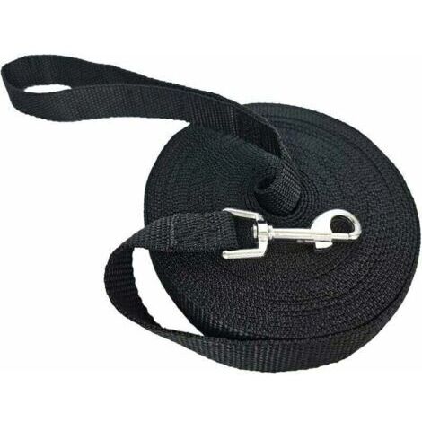 Longe pour Chien 10m Noir, Laisse de Dressage pour Chien, Laisse Longue pour Chien de Petites à Grandes Taille (1/4)