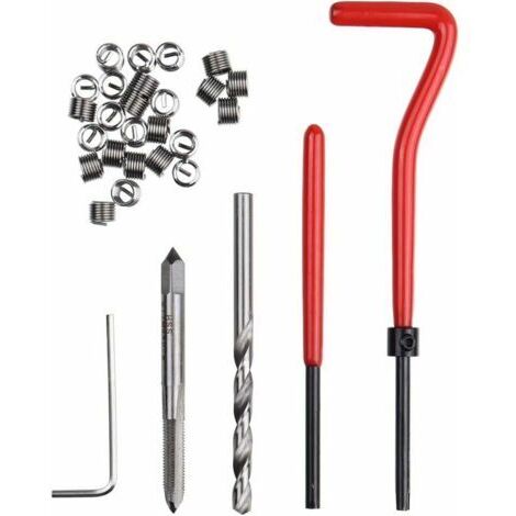30 pièces M5 Kit de réparation de filetage M5 x 0.8mm Helicoil outil d'insertion Kit de restauration de filetage (1/4)