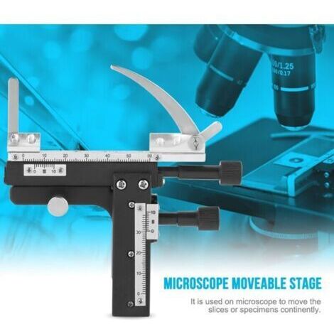 Accessoires de microscope : règle mobile à plateforme professionnelle, règle mobile de haute précision, établi de microscope mécanique pour disques mobiles (en ligne). (1/4)