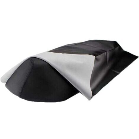 1PCS Housse De Selle De Moto Housse Siège Selle Moto en Cuir Noir Protecteur De Siège Universel en Cuir Revêtement Imperméable Résistant À l'usure pour La Plupart des Motos,100cmx70 Cm (1/4)