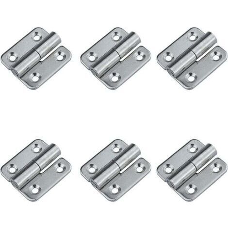 （Droite）6 charnières amovibles 1,5' petits joints coulissants charnières de porte amovibles en acier inoxydable 304 gaucher (1/4)
