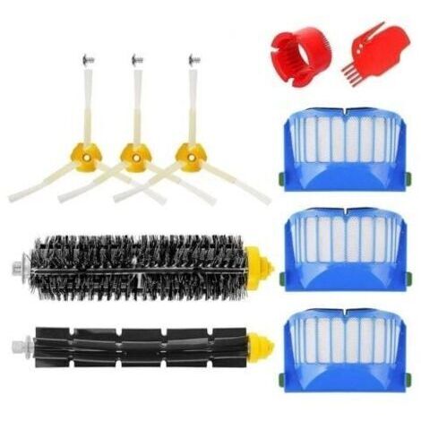 Kit brosse pour Roomba série 600 - Kit de 10 pièces accessoires (Brosses Latérale, filtres, brosse de Cerda et etc..) pour aspirateur robot (1/4)