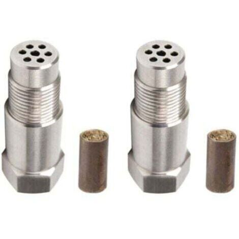 Lot de 2 capteurs d'O2, capteur d'oxygène pour voiture Cel Fix Check Engine Light Eliminator Adapter Oxygen M18X1.5 (1/4)