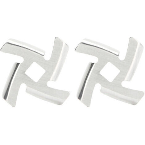 2 pièces lame de hachoir à viande 304 plaque de broyage en acier inoxydable accessoire de broyeur de nourriture pour broyeur de type 5 / B, outil de cuisson de cuisine (B Type Meat Grinder) (1/4)
