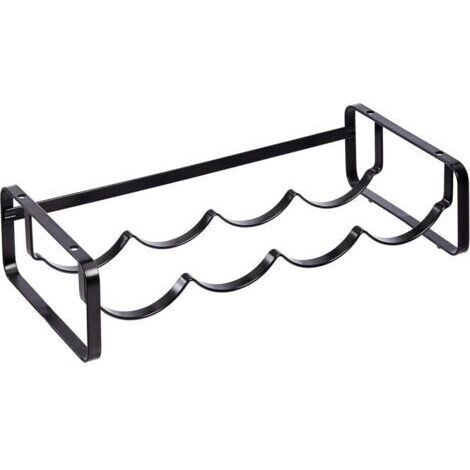 Range-bouteilles empilable pour table, Noir, 9.6P x 41.5l x 20.4H centimètres (1/4)