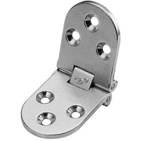 Lot de 2 Charnière à Rabat Invisible en Alliage de Zinc Pliante, Charnière à 180 Degrés Demi Ronde Boîte en Bois Table Pliante (1/4)