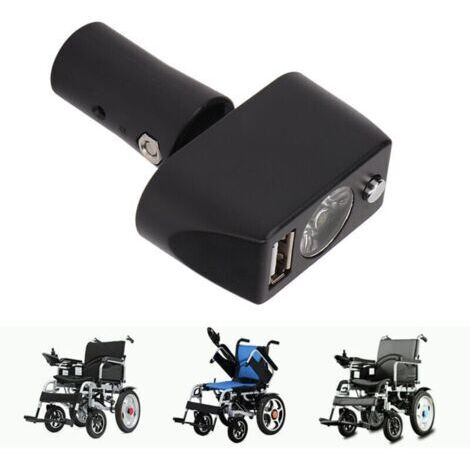 Lumière pour Fauteuil Roulant électrique - Tête XLR à 3 Broches Contrôleur D'éclairage LED pour Fauteuil Roulant à Charge USB avec Conception à Angle Réglable (1/4)