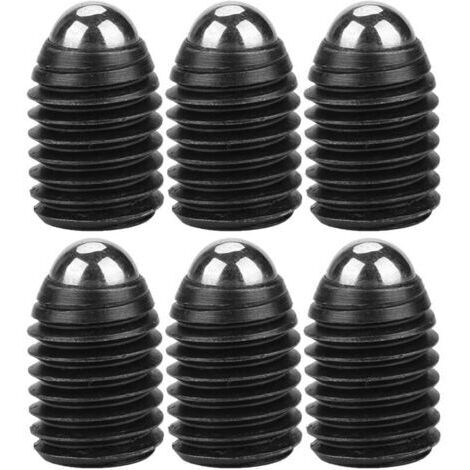 Lot de 10 poussoirs à bille à ressort en acier au carbone, filetage hexagonal M12, vis de fixation, poussoir à bille en acier au carbone (M12 x 16) (1/4)