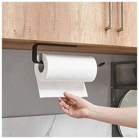 Porte Sopalin, Porte Rouleau Papier Cuisine, Porte Essuie Tout de Cuisine Sous l'armoire, Support Essuie Tout Derouleur Essuie Tout Support Sopalin pas de Perçage (A-32CM) (1/4)