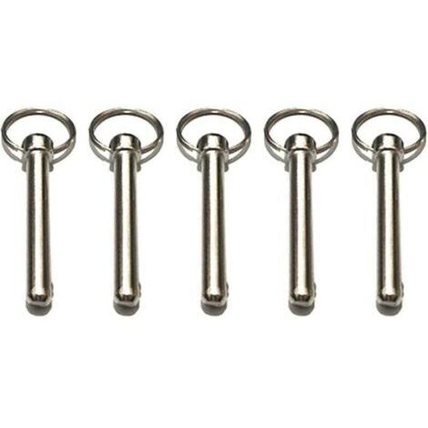 Goupilles à Dégagement Rapide Goupille de Verrouillage 8mm Avec Extrémité à Boule à Ressort Accessoires de Verrouillage, Matériel Marin, Broche Supérieure Bimini,Diamètre 8 Mm, Longueur Totale 72 MM (1/4)