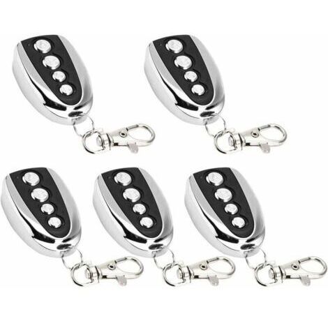 Lot de 5/10 ouvre-porte de garage électrique à télécommande, 433 MHz pour clonage de portail, de garage, de clonage électrique universel (5 pièces)- (1/4)