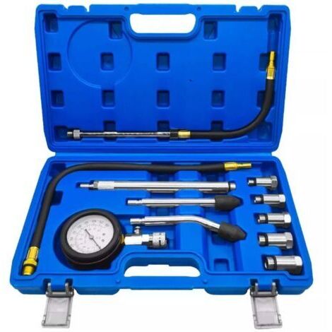 Car Compression Tester, 11pcs Compression Testers for Cylinder Gasoline Engines Digital Compression Gauge 250 PSI Gasoline Automotive Compressiometer Set