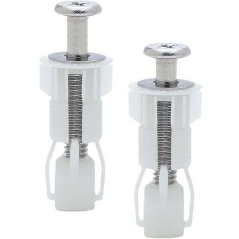 2 Pièces Fixation Abattant WC,Fixation Cuvette WC,Fixation Abattant WC Universel,pour Siège de Toilette,Matériau en Nylon(Style 2) (1/4)