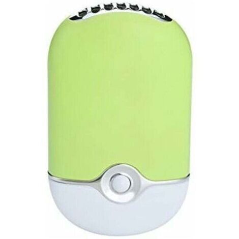 Sèche-cheveux portable - Vert, batterie Li-ion Mini ventilateur intégré de bureau Ventilateur de climatiseur rechargeable USB (1/4)