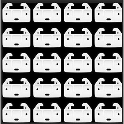 Guides de Tiroir en Plastique, Pièces de Rechange pour Meubles, Longueur 58x41 mm, Lot de 10, Blanc (1/4)