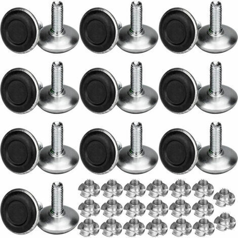 Lot de 20 Pieds Réglables pour Meubles de M8x20x30mm - Supports de Nivellement de Chaises, Tables (1/4)