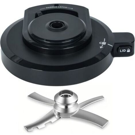 Couvercle extérieur avec palette pour sorbetière Ninja NC301 NC300, couvercle de remplacement réutilisable sans BPA, accessoire Creami compatible avec les séries Ninja NC299AMZ/NC301/NC300/NC201/NC101 (1/4)