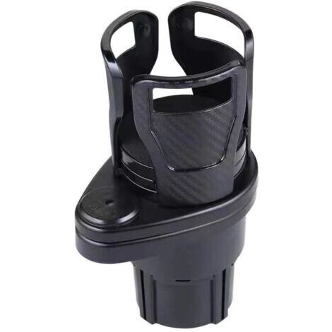Porte-Gobelet de Voiture 2 en 1,Porte Boisson,Support Réglable pour Voiture,Rotation à 360 degrés,Porte gobelet voiture pour la plupart des voitures- Noir (1/4)
