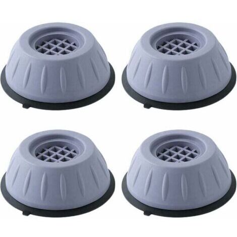 4Pcs Patins Anti Vibration Lave Linge Tapis Anti Vibration Machine a Laver Caoutchouc Antidérapant Pied à Suppression des Chocs et du Bruit, Antidérapant pour Lave-Linge Réfrigérateur, Surélevé 3cm (1/4)