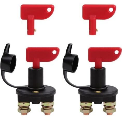 2 Pack 12V / 24V Automobile Coupe-Batterie Isolateur Couper OFF Puissance Coupure Interrupteur D'urgence Interrupteur (1/4)