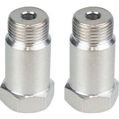 2 Pcs M18 1.5 Adaptateur de Capteur d'Oxygène O2 Entretoise Isolateur Contrôle Moteur Lumière CEL Fix Extension Longueur 45mm-Detrompeur Sonde Lambda Type R Ep3 (1/4)