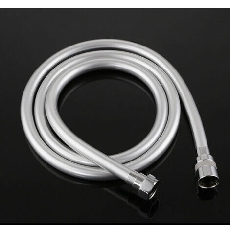 Flexible de douche anti-torsion, flexible de douche 2,0 M, PVC, gris argent. (1/4)