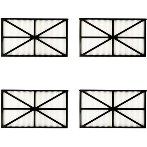 Lot de 4 Panneaux Filtres pour Robot Tiger Shark - RCX70101PAK2 - Noir (1/3)
