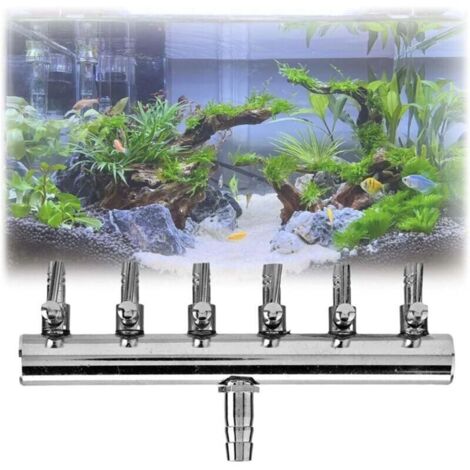 Distributeur d'air en acier inoxydable,Distributeur d'air pour aquariums, Distributeur d'air pour aquarium, tête 4mm-6, convient pour aquarium, bac à poissons (1/4)