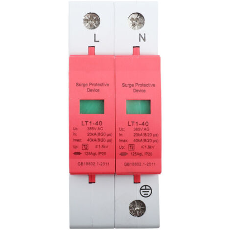 AC Protector Power Protector Disqueur Dispositif House Protecteur Tadre de Tension Basse Tension pour les Accessoires d'électronique de Protection du Tonnerre Photovoltaïque (2p40ka) (1/4)