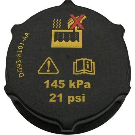 Bouchon de réservoir d'eau pour radiateur - Bouchon de réservoir de liquide de refroidissement - DG93-8101-AA - Pour Fiesta Focus C-Max Mondeo Noir (1/4)