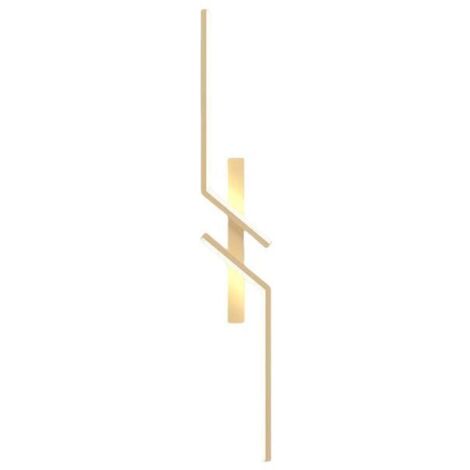 Applique Murale Intérieure LED, 80 cm 12W Lampe Murale Moderne en Acrylique à Lumière Chaude 3000K, Or (1/2)
