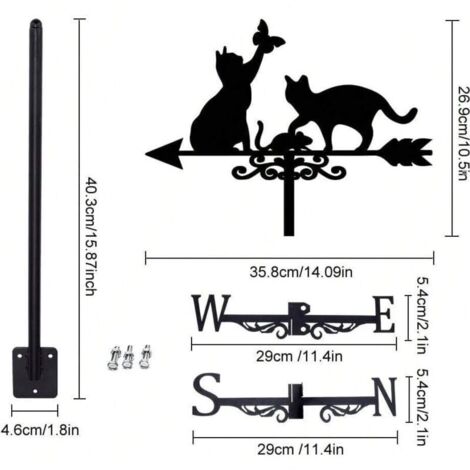 Marqueur de griffoir pour chat, papillon, décoration de toit et artisanat de jardin, décorations et ornements de jardin pour la maison (1/4)