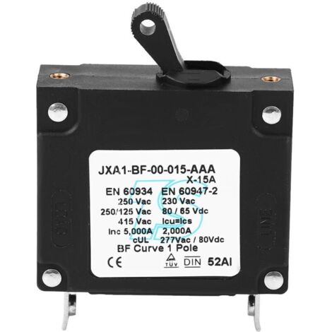 Commutateur de s¨curit¨ du Disjoncteur Protection de Surcharge de Protection contre les Courts-circuits avec un Botier Ignifuge pour L'¨quipement DC/AC 15A 20A 25A 30A (15A). (1/4)