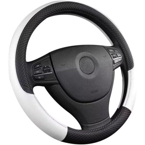Housses de volant de voiture antidérapantes en cuir PU, housse de volant universelle, respirante, style sport, 37-38 cm, accessoires de voiture pour femmes et hommes (1/4)