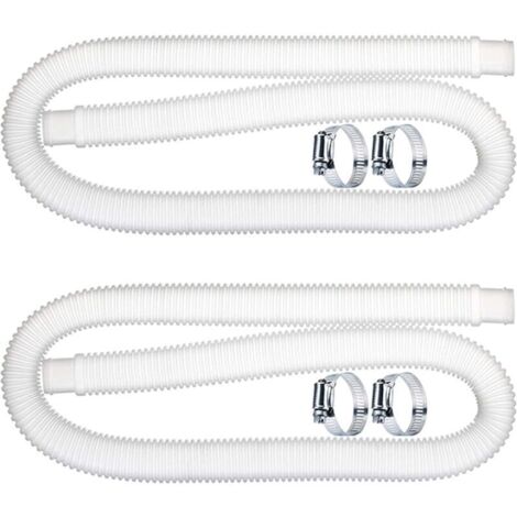 2 pcs Tuyau De Rechange De Piscine 32mm, Pctuyau De Piscine, Tuyau de Remplacement de Pompe de Filtration de Piscine (1,5 M) pour Intex 300 330 530 1000 GPH (1/4)