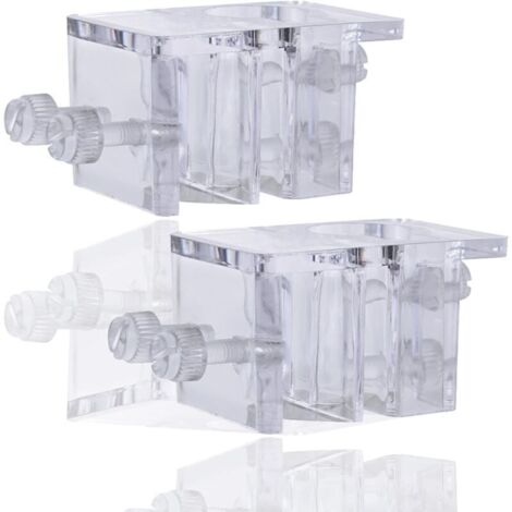 2 Pièces Fish Tank Tube Pince Titulaire Pince de Fixation de Tuyau Aquarium Clip de Fixation pour Filtre à Eau d'aquarium Porte-Tuyau Aquarium Clip, Pince Aquarium Acrylique pour Tuyau d'eau (1/4)
