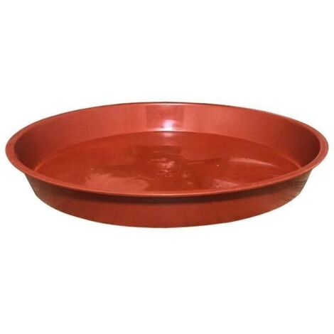 Lot de 10 Soucoupes pour Plantes, Soucoupes pour Pots de Fleurs pour Plantes, Plateaux de Planteur pour Intérieur, Extérieur, Jardin - 23cm/Rouge (1/4)