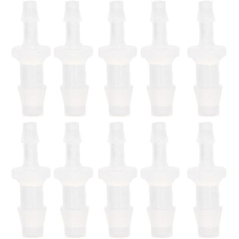 Raccords de Tuyau d'air, Connecteur de Tuyau PP Adaptateur de Pompe à Air d'aquarium 10 Pièces Raccord Réducteur de Tuyau pour Connexion de Tube en Silicone (3.9-6.4 Adaptateur) (1/4)
