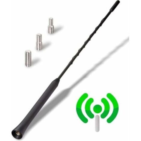 Antenne Voiture Puissante - Antenne Radio Voiture Universelle pour Tous Les Modèles de Voiture - Antenne d'autoradio avec Réception Dab FM de Haute Qualité - Antenne Toit Voiture 28CM