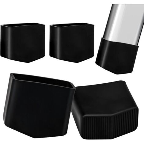 Pieds D'échelle en Caoutchouc Couvre-Pieds D'échelle Caoutchouc pour Échelle Embout Escabeau 40x20 Capuchons D'échelle Antidérapants Pour Pieds D'échelle Universels Noir 4Pcs (noir) (1/4)