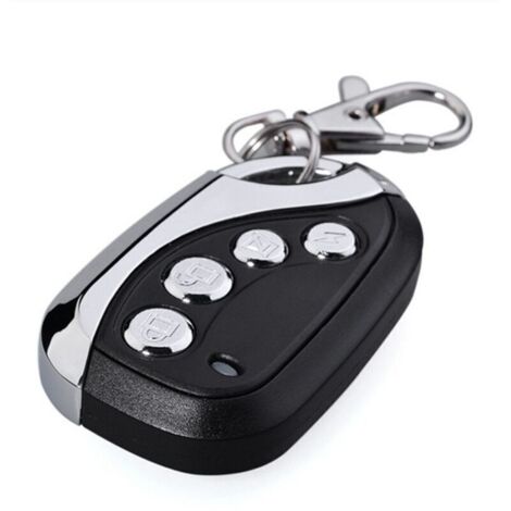 Télécommande de garage noire 433 MHz, type copie, compatible portails électriques, barrières et portes de garage, accessoire voiture (1/4)
