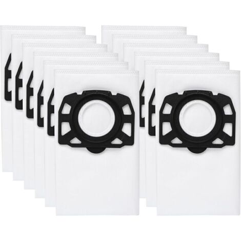 12 sacs d'aspirateur KFI 357 pour Kärcher KWD1, KWD2, KWD3, WD2 Plus, WD3, SE 4001, SE 4002, SE 4, SE 4 Plus Aspirateur, 2.863-314.0 (1/4)